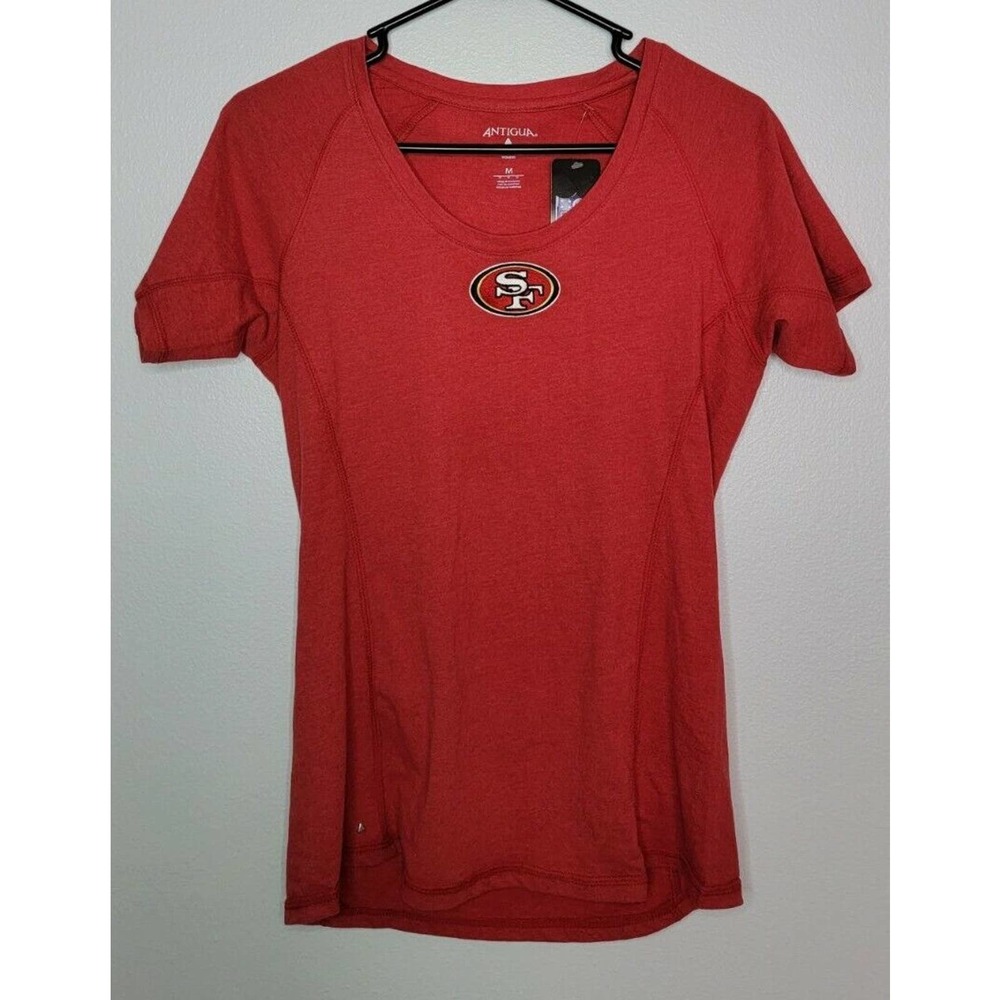 San Francisco 49ers NFL Football Antigua Embroidered Logo Shirt Sz Womens Medium